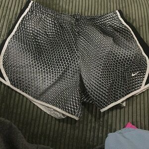 Black and white nike shorts